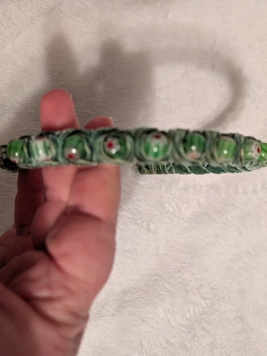 RARE Lele Sadoughi Rare Green Fiore (Glass bead) headband) main image 4